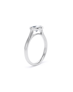East West Bezel set Oval solitaire