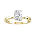 Radiant Lab-grown Diamond Bridal Ring — down